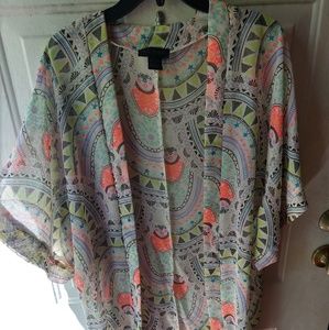 Steve Madden m/l neon aztec kimono